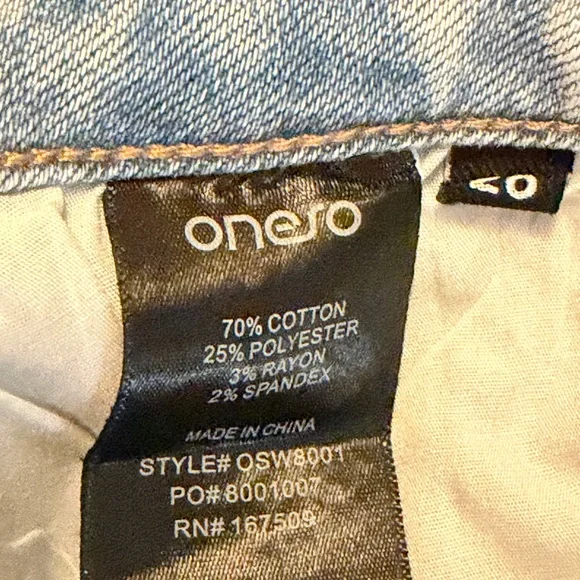 ONESO-Women NWOT Sky Blue Wide Leg Jeans Size 26 - Picture 8 of 9